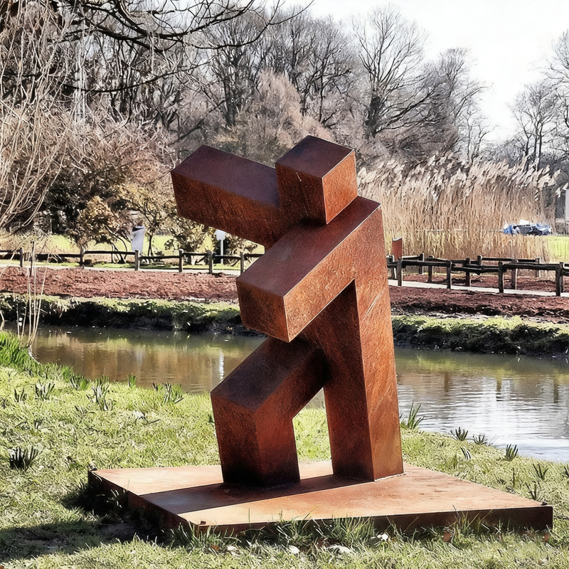 Abstract Weathering Steel Dekorasyon Sculpture