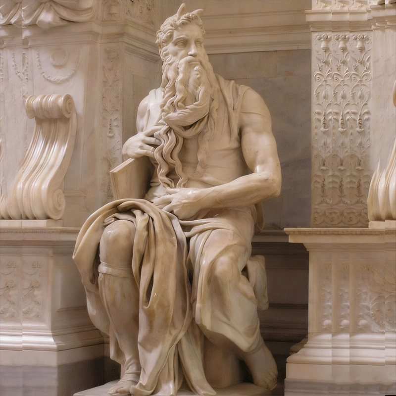 Classical Marble Human Sculpture Nakaupo na Statue