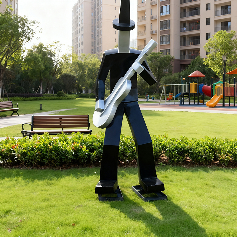 Fiberglass Human Sculpture sa isang Abstract na Disenyong 