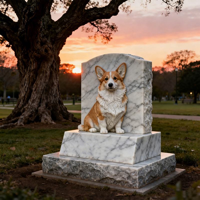 Custom na Marble Memorial Monument