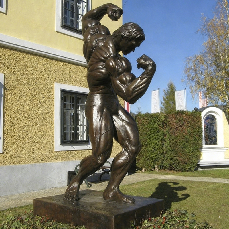 Life-Size Bronze Muscular Male Sculpture