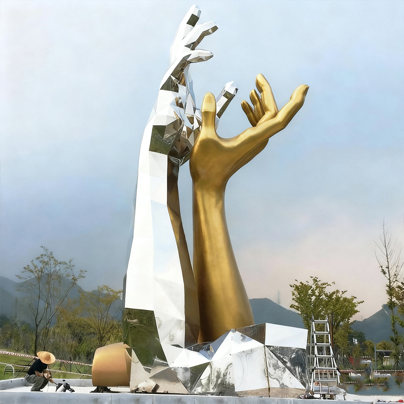 Panlabas na Abstract Stainless Steel Art Sculpture