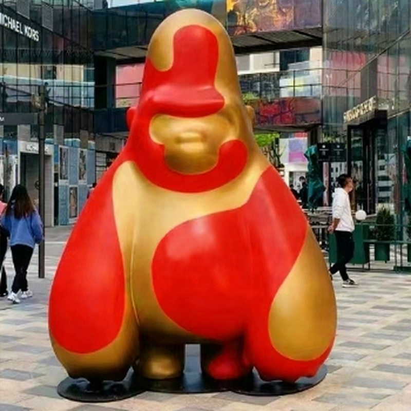 Fiberglass Cartoon Gorilla Sculpture