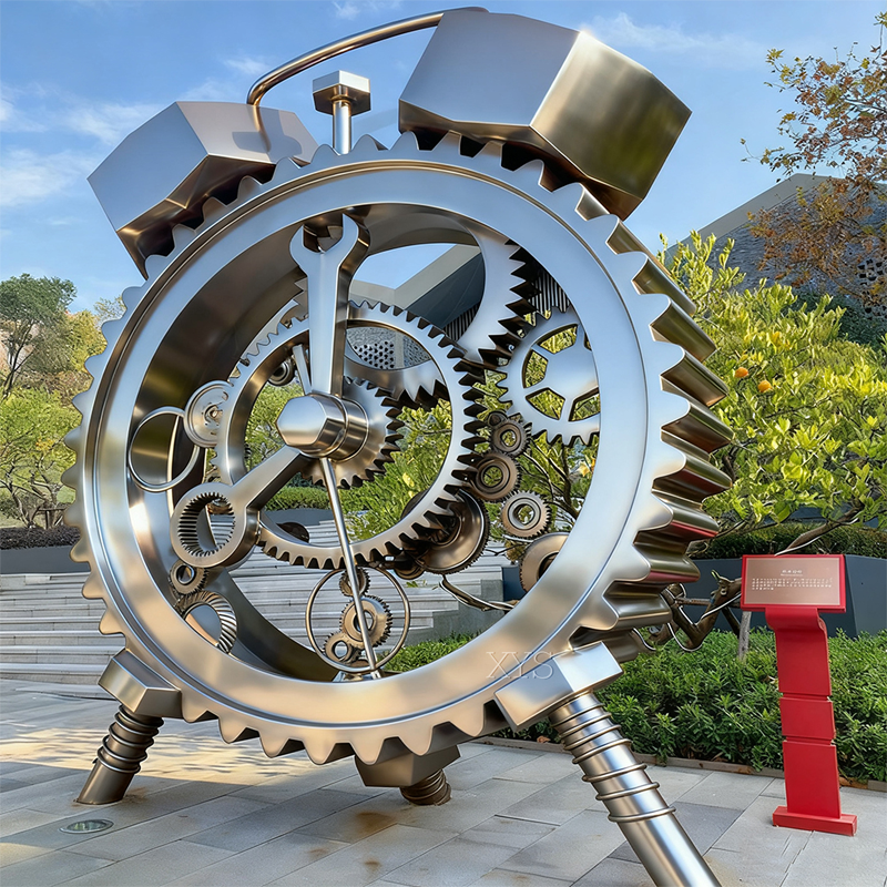 Industrial Craft Gear sa Clock Sculpture
