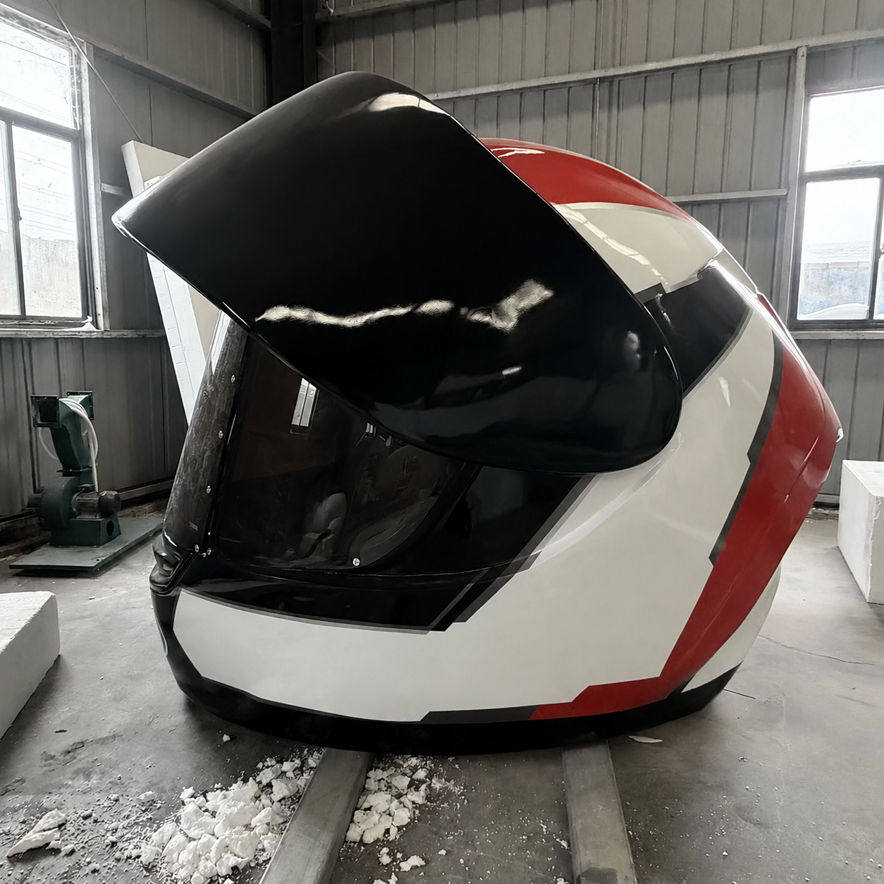 Paano Ginagawa ang isang Giant Resin Motorcycle Helmet Sculpture — at Sino ang Gumagawa ng mga Ito sa Scale?