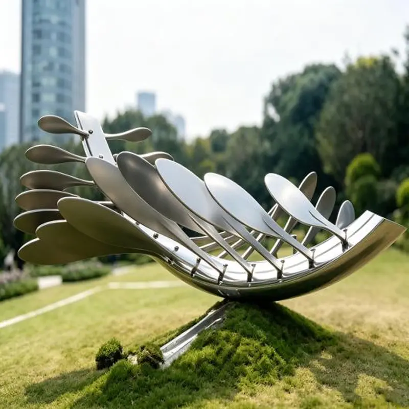 Paano Ginawa at Naka-install ang isang Mirror-Polished Stainless Steel Ring Sculpture?
