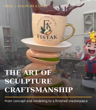 Paano Ang isang Branded Pistachio Coffee Fiberglass Sculpture Mold-Cast at Pinintura para sa isang Bagong US Café?